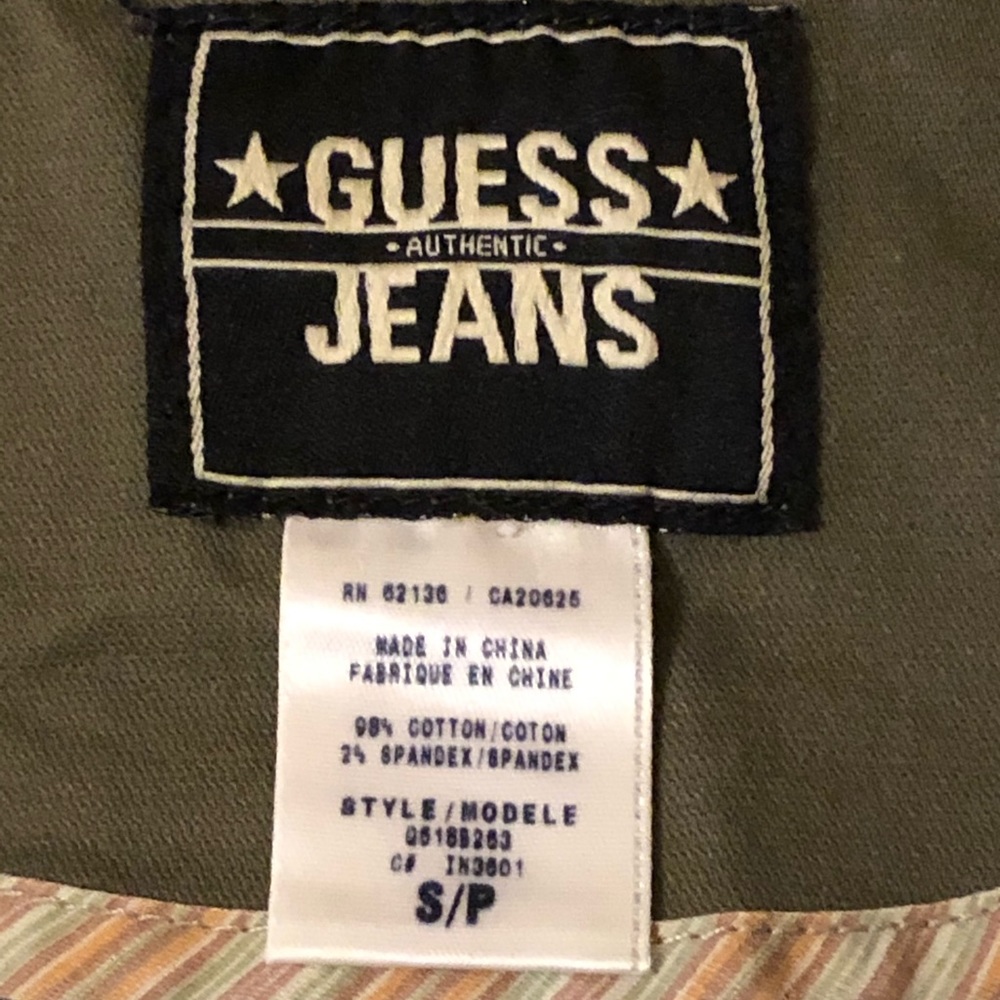 🫒 GUESS VINTAGE Belted Green Utility Jacket - Picture 4 of 8